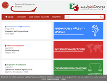 Tablet Screenshot of madeinvicenza.it